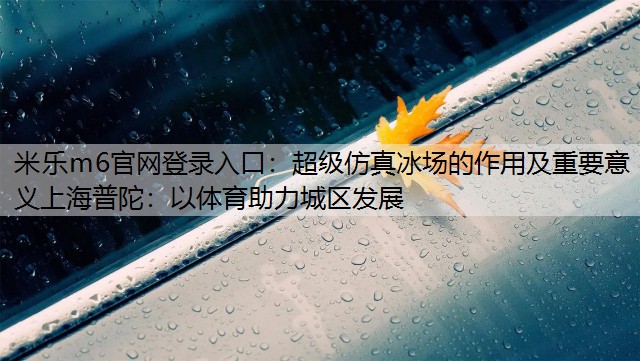 米乐m6官网登录入口：超级仿真冰场的作用及重要意义上海普陀：以体育助力城区发展