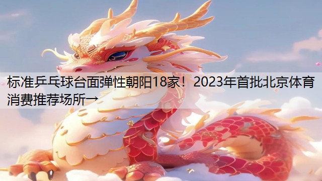 标准乒乓球台面弹性朝阳18家！2023年首批北京体育消费推荐场所→