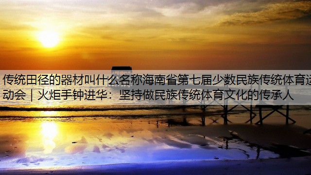 传统田径的器材叫什么名称海南省第七届少数民族传统体育运动会｜火炬手钟进华：坚持做民族传统体育文化的传承人