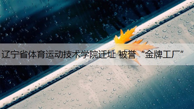 辽宁省体育运动技术学院迁址 被誉“金牌工厂”