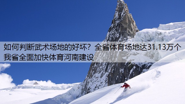 如何判断武术场地的好坏？全省体育场地达31.13万个 我省全面加快体育河南建设