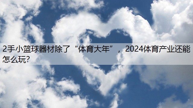 2手小篮球器材除了“体育大年”，2024体育产业还能怎么玩？