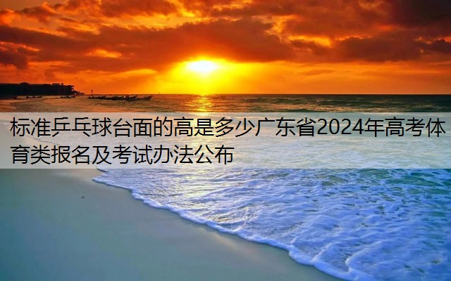 标准乒乓球台面的高是多少广东省2024年高考体育类报名及考试办法公布